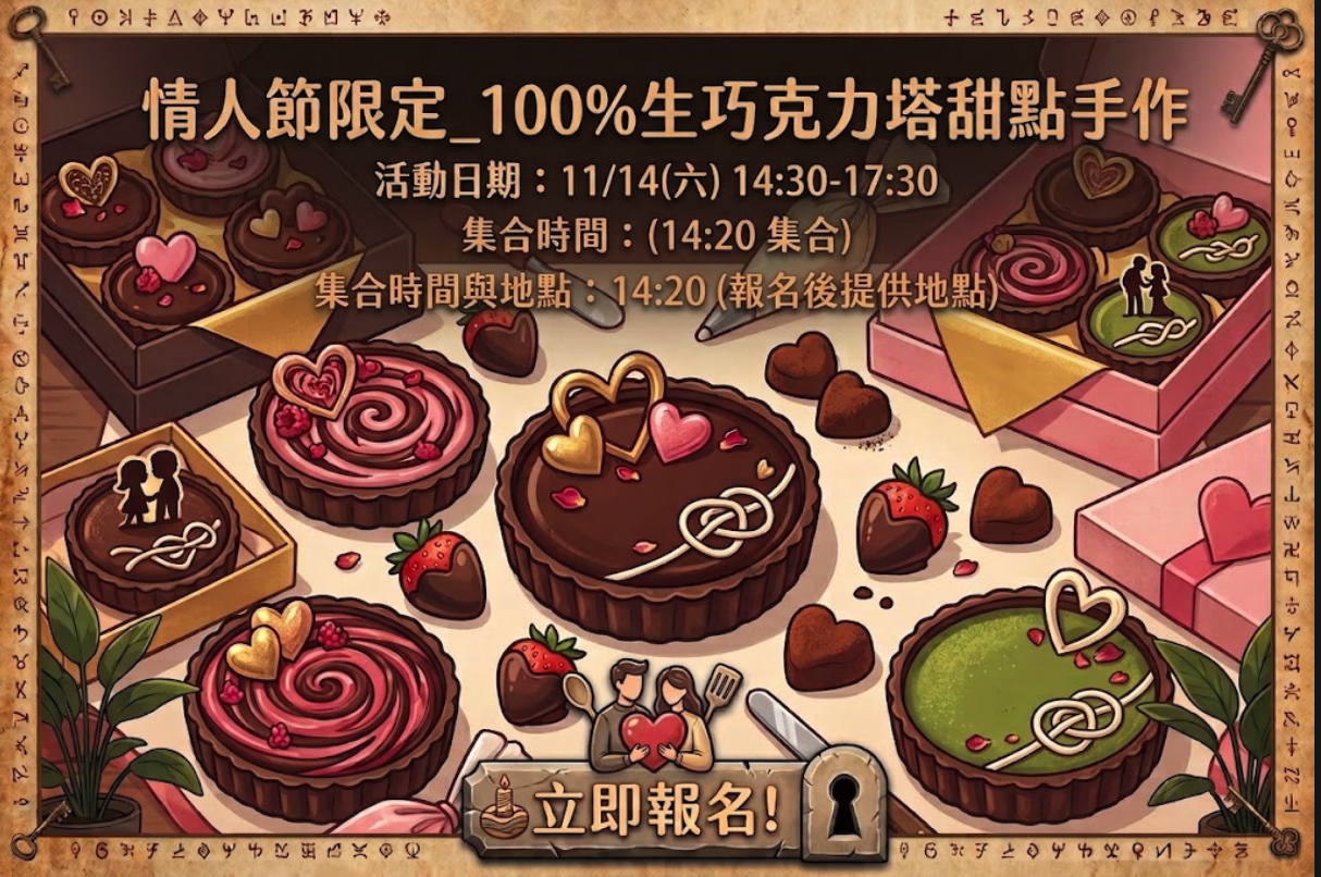 情人節限定_生巧克力塔甜點..